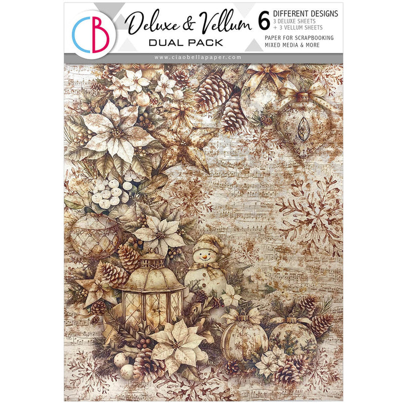 Deluxe Paper Pearl Copper & Vellum Dual Pack A4 MIXED 6/Pkg Winter Season-1