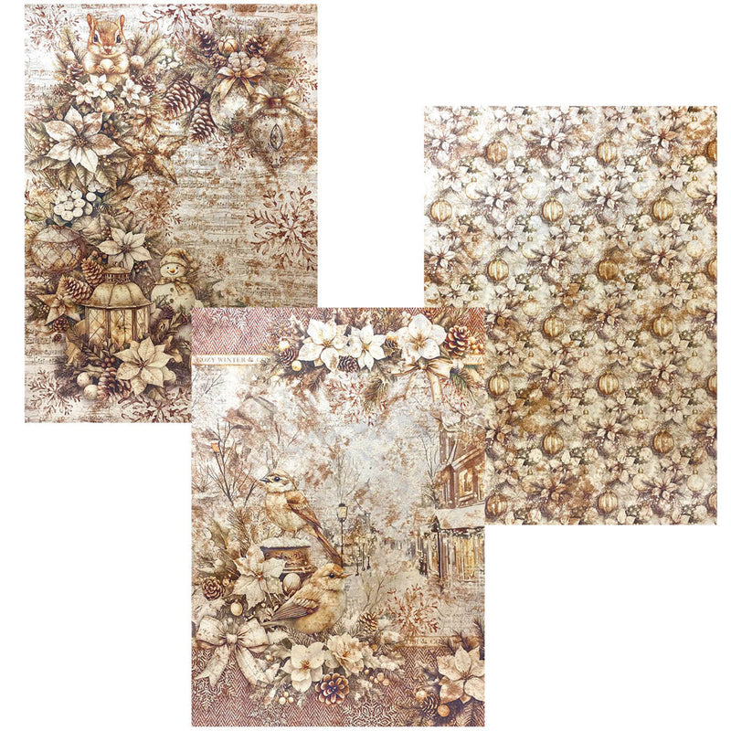 Deluxe Paper Pearl Copper & Vellum Dual Pack A4 MIXED 6/Pkg Winter Season-2