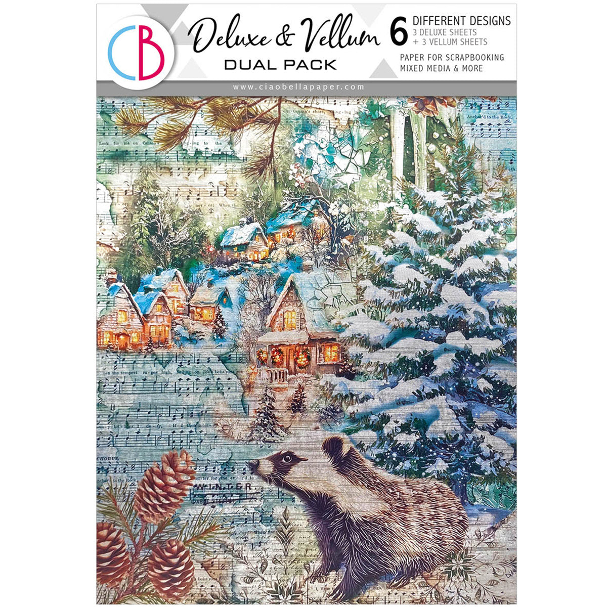 Deluxe Paper Silver & Vellum Dual Pack A4 MIXED 6/Pkg Forest Tales-1