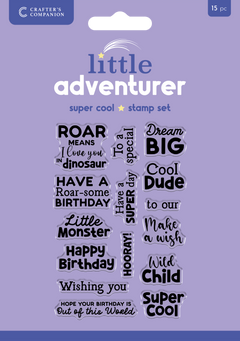 Crafters Companion Clear Acrylic Stamp Set - Super Cool Sentiments-1
