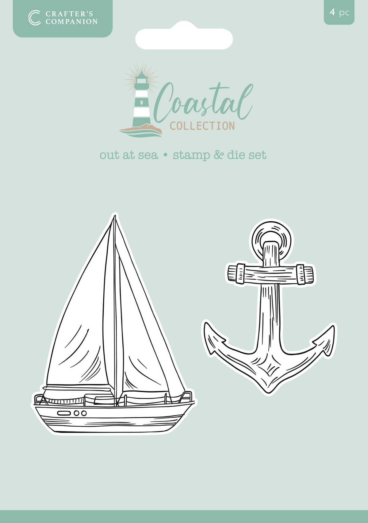 Crafter’s Companion Coastal Collection Stamp & Die - Out at Sea-1
