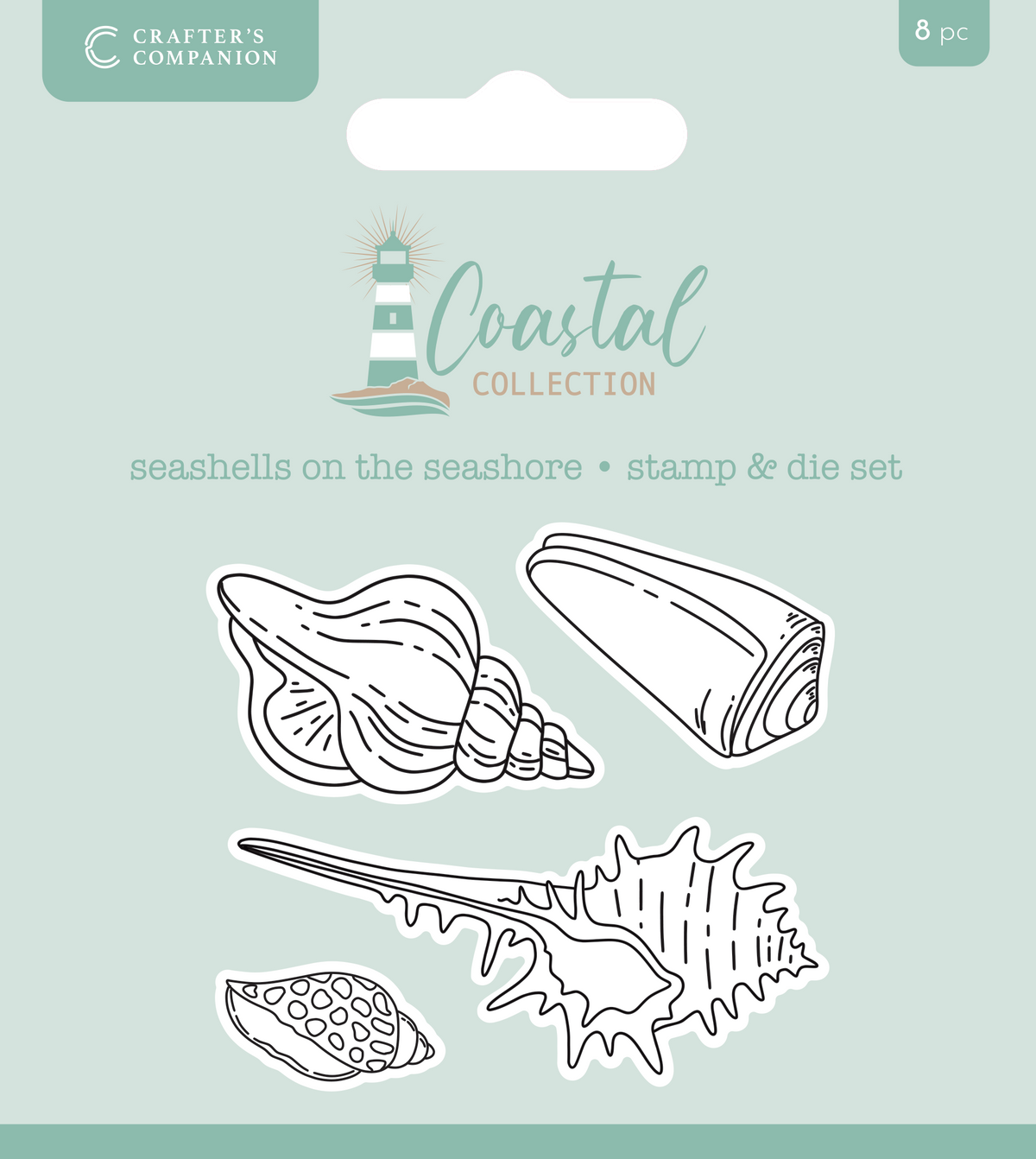 Crafter’s Companion Coastal Collection Stamp & Die - Seashells on the Seashore-1