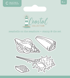 Crafter’s Companion Coastal Collection Stamp & Die - Seashells on the Seashore-1