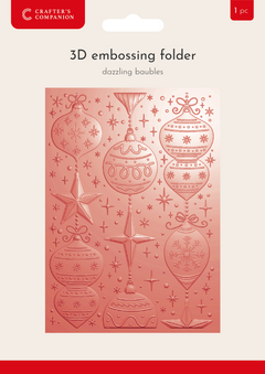 Crafter’s Companion 3D Embossing Folder 5”x7” - Dazzling Baubles-1