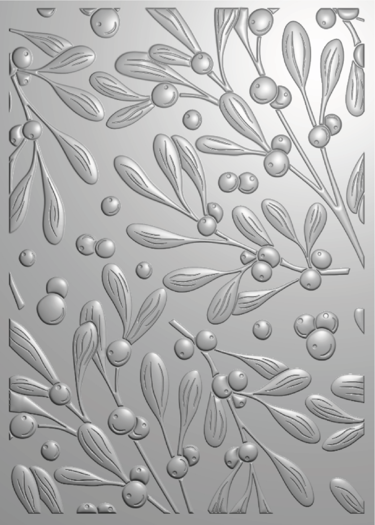 Crafter’s Companion 3D Embossing Folder 5”x7” - Elegant Mistletoe-2