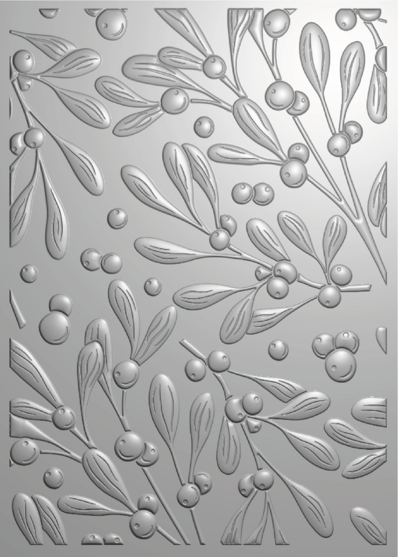 Crafter’s Companion 3D Embossing Folder 5”x7” - Elegant Mistletoe-2