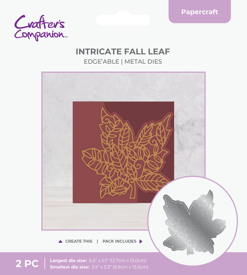 Crafter's Companion Die Set Intricate Fall Leaf-1