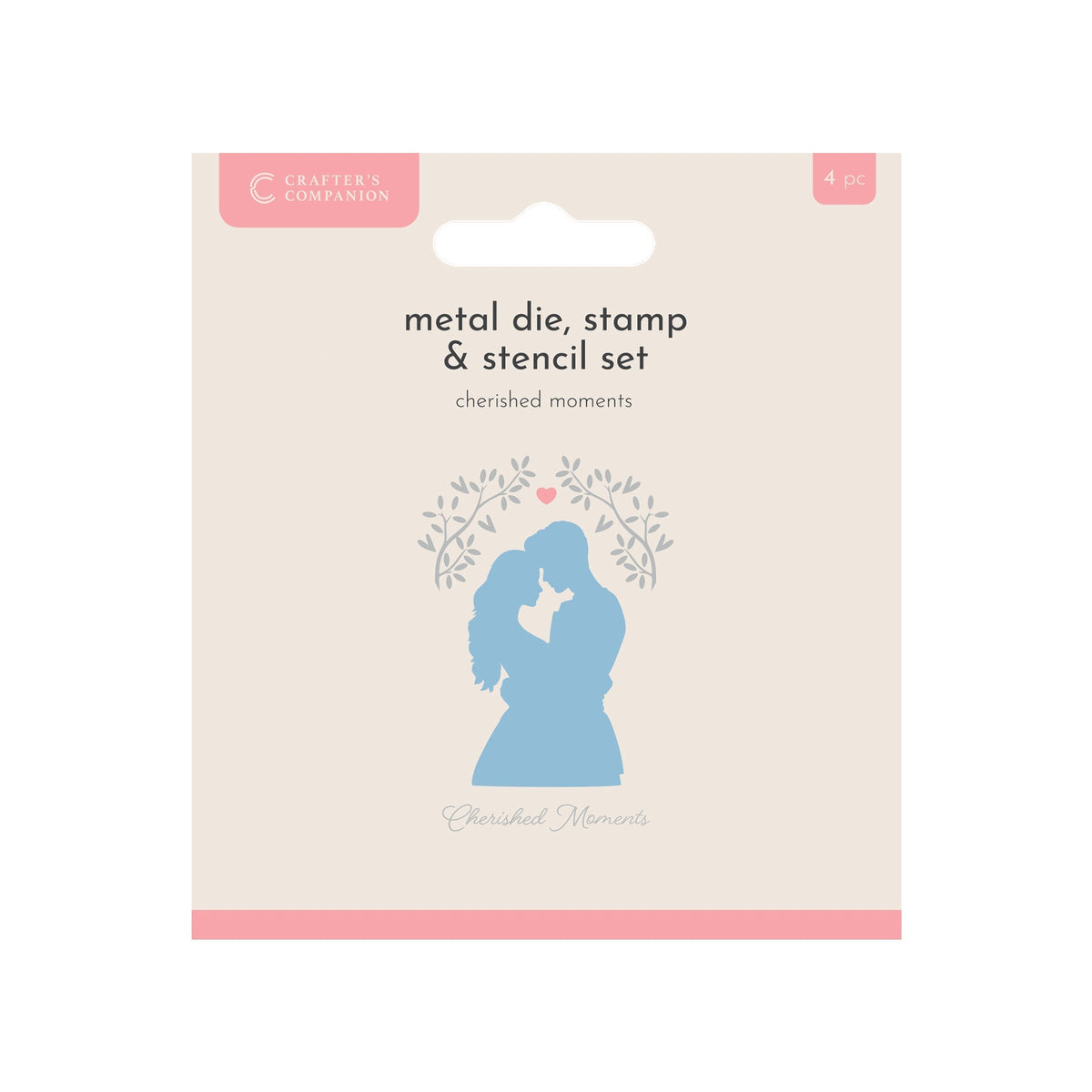 Juego de troquel de metal, sello y plantilla de Crafters Companion - Cherished Moments