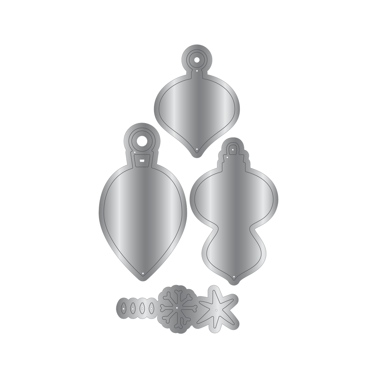 Crafters Companion Metal Die Christmas Embellishment - Baubles-2