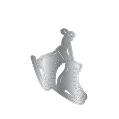 Troquel metálico de Crafters Companion, adorno navideño: patines de hielo-2