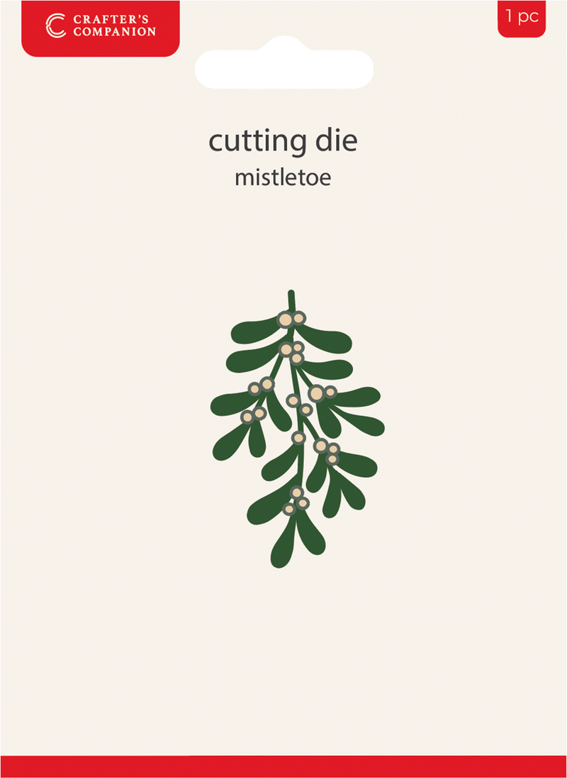Crafters Companion Metal Die Christmas Embellishment - Mistletoe-1