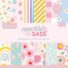 Crafters Companion 6” x 6” Paper Pad - Pastel Patterns-1