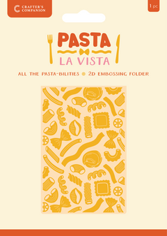 Crafter’s Companion Pasta La Vista 2D Embossing Folder 4”x6” - All the Pasta-bilities-1