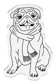 Crafter’s Companion Santa Paws Stamp and Die - Pug-2