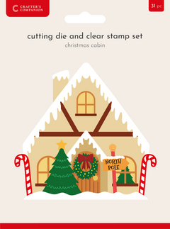 Crafters Companion Stamp & Die - Christmas Cabin-1