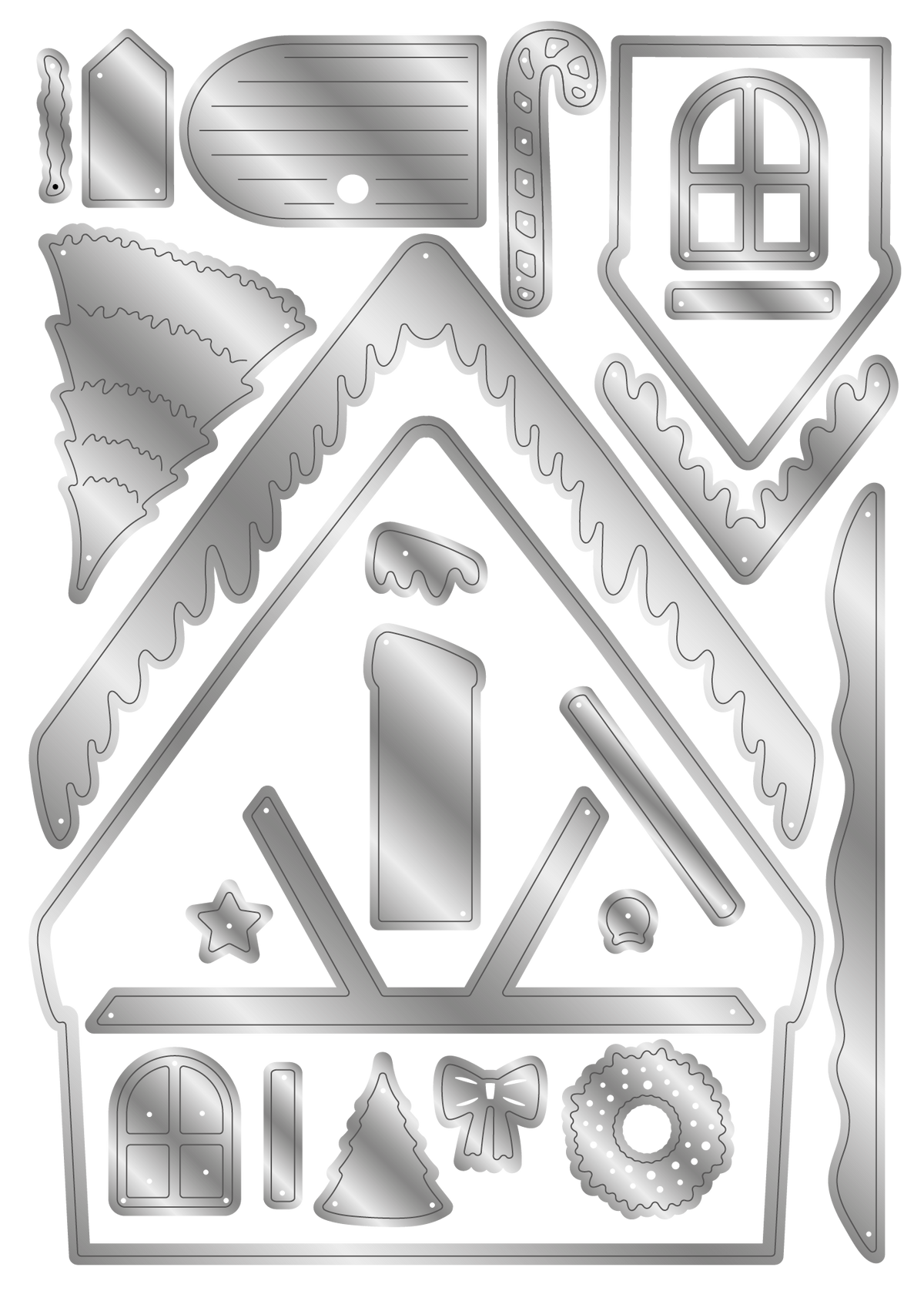 Crafters Companion Stamp & Die - Christmas Cabin-2