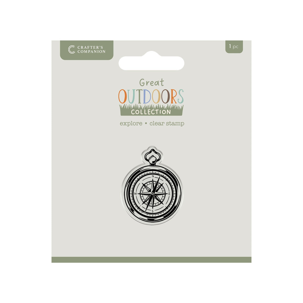 Crafters Companion The Great Outdoors Clear Acrylic Stamp Set - Explore-1