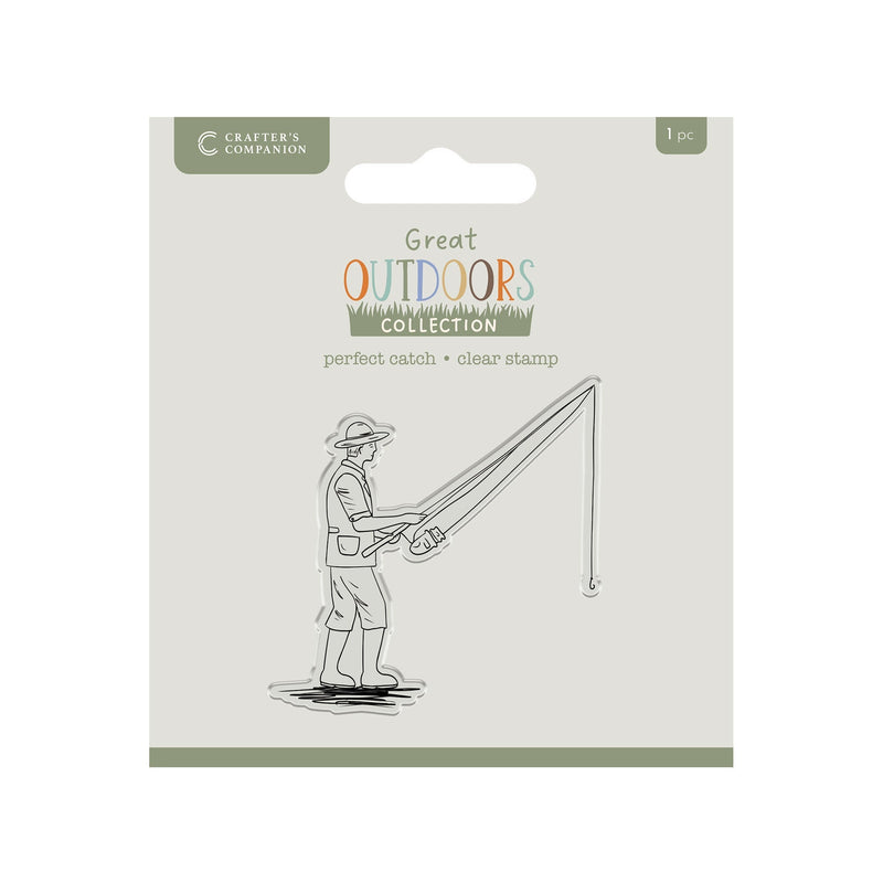 Crafters Companion The Great Outdoors Clear Acrylic Stamp Set - Perfect Catch-1