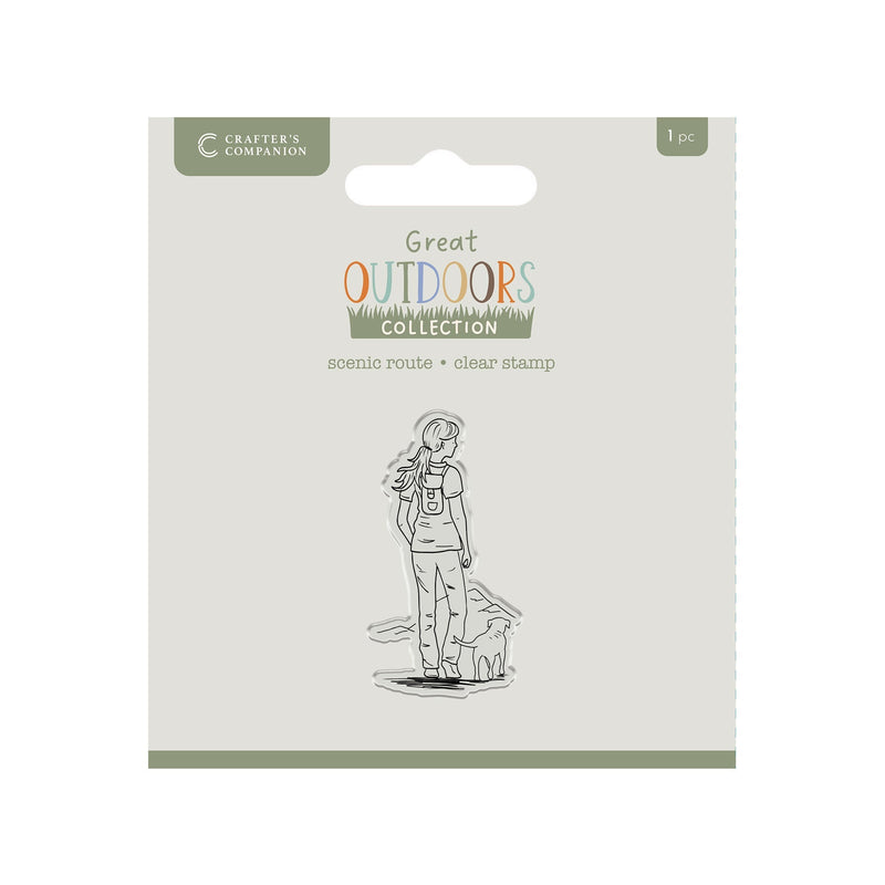 Crafters Companion The Great Outdoors Clear Acrylic Stamp Set - Scenic Route-1