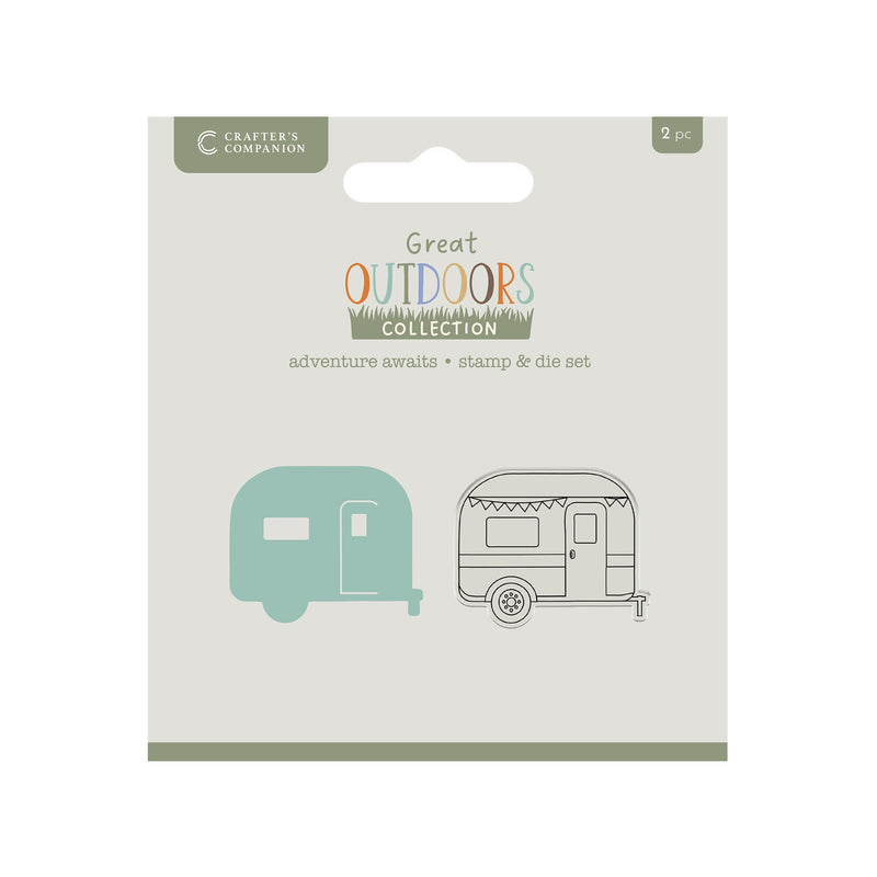 Crafters Companion The Great Outdoors Stamp & Die Set - Adventure Awaits-1