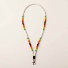 Round Beaded Lanyard(White)-3