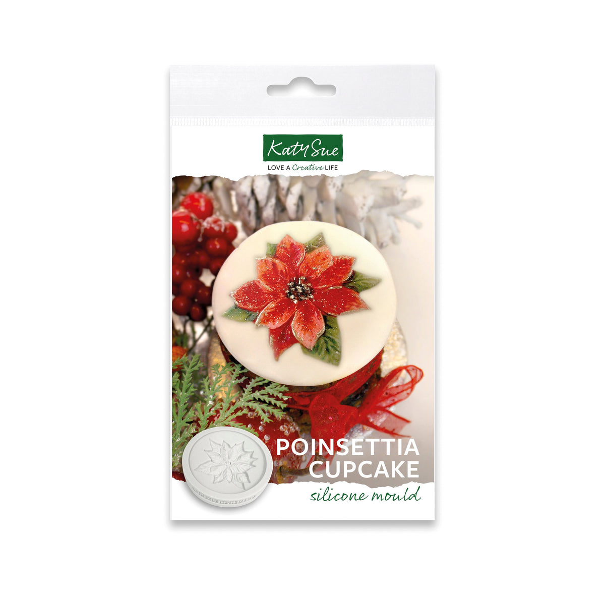 Molde de silicona para cupcakes de flor de Pascua