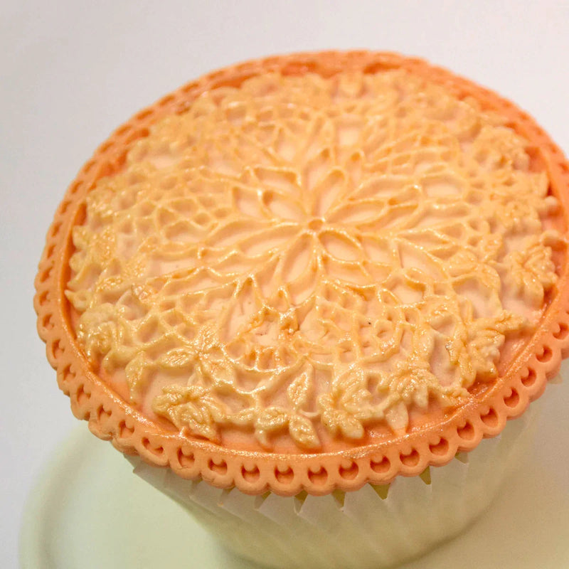 Moule en silicone pour cupcakes dentelle florale-6