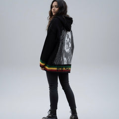 Bob Marley grey/ black Unisex Alpaca Sweater-3