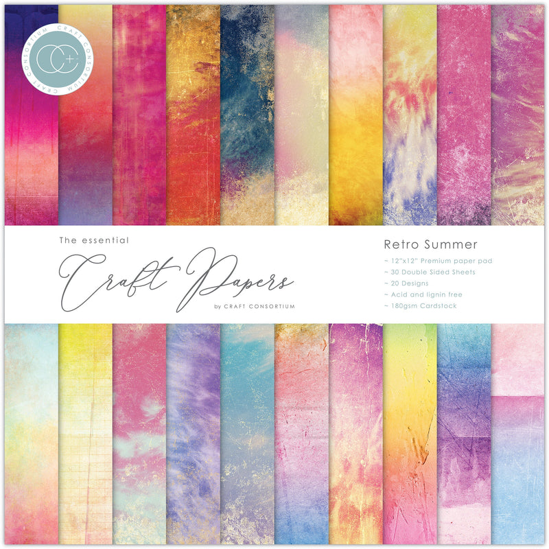 Craft Consortium Retro Summer - 12x12 Premium Paper Pad-1