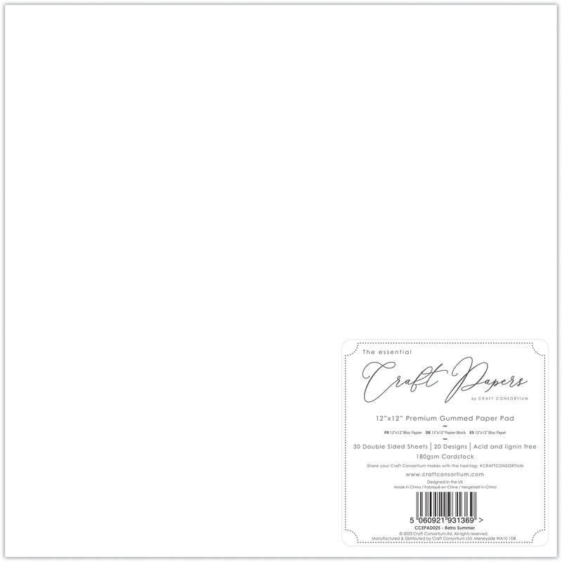 Craft Consortium Retro Summer - 12x12 Premium Paper Pad-11