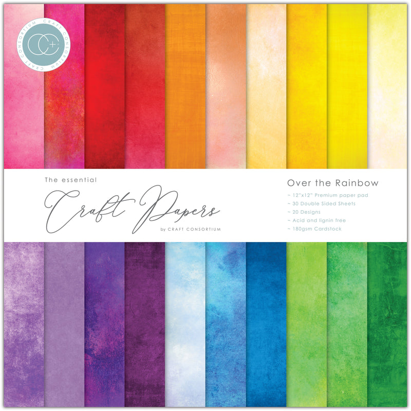 Craft Consortium Over The Rainbow - 12x12 Premium Paper Pad-1