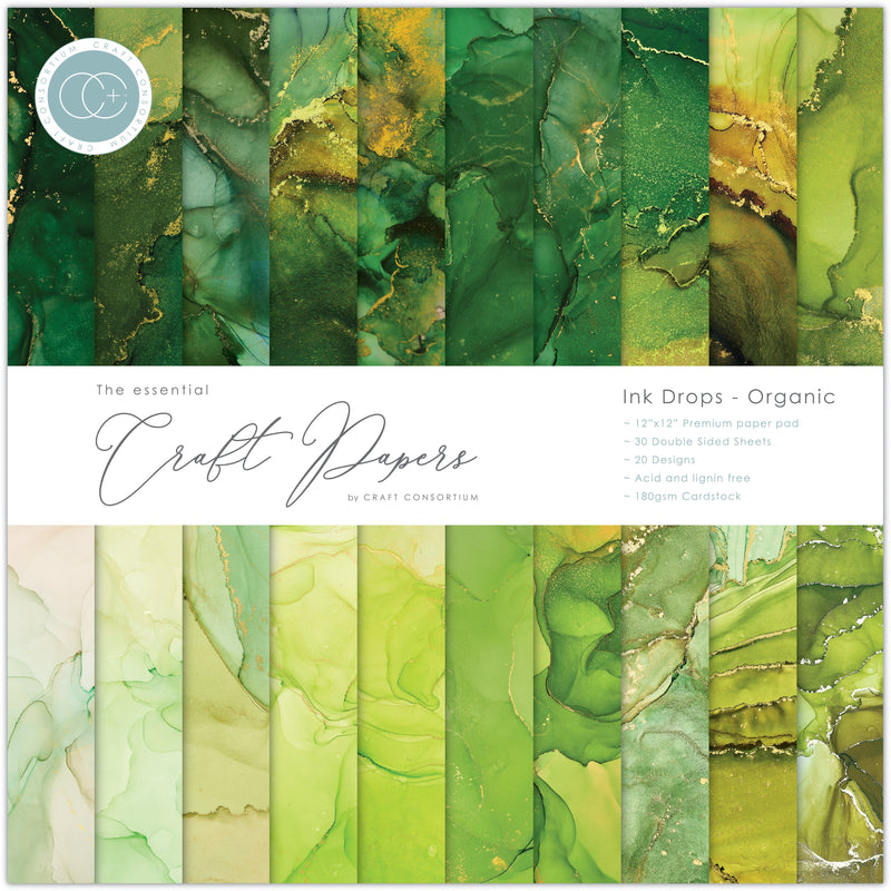 Craft Consortium Ink Drops - Organic - 12x12 Paper Pad-1