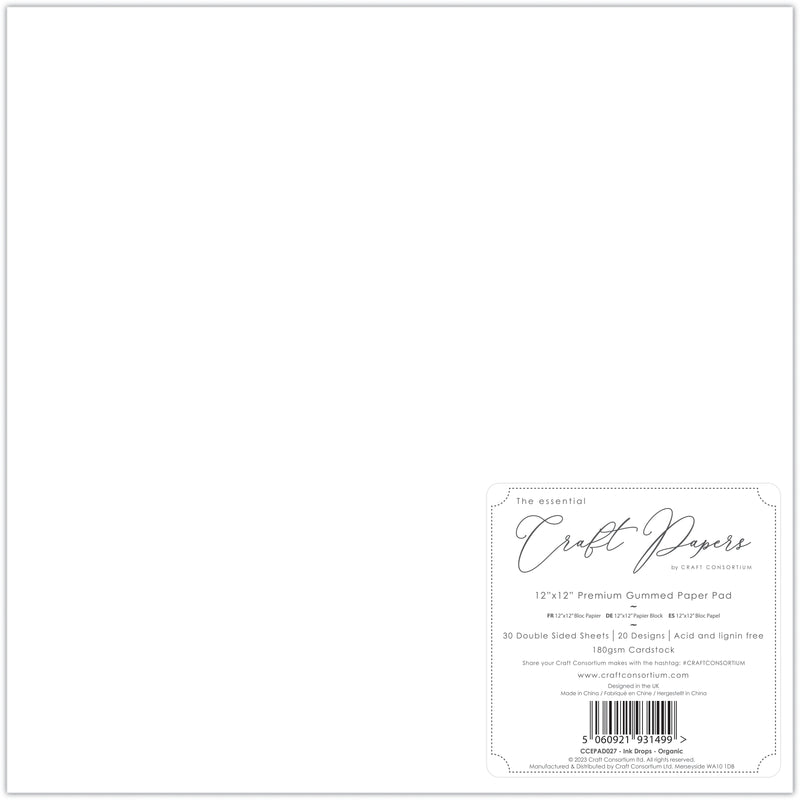 Craft Consortium Ink Drops - Organic - 12x12 Paper Pad-7