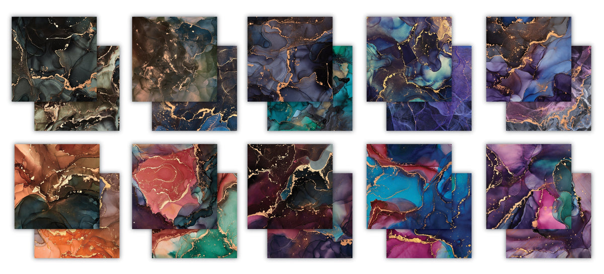 Craft Consortium - Ink Drops - Midnight - 6x6-2
