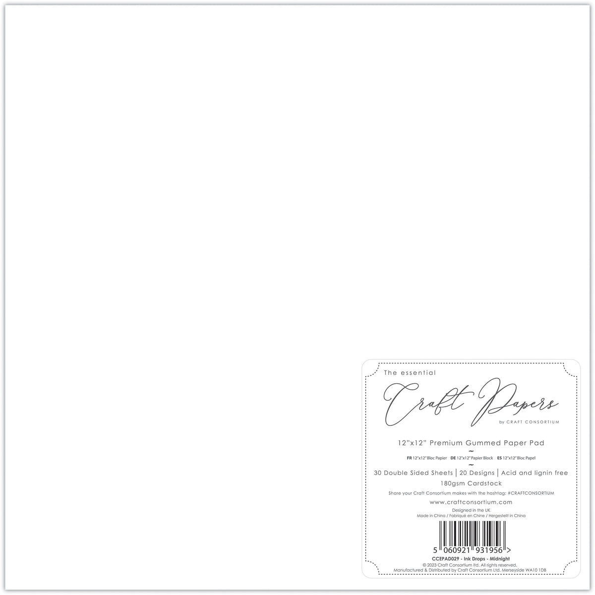 Craft Consortium - Ink Drops - Midnight - 12x12-11