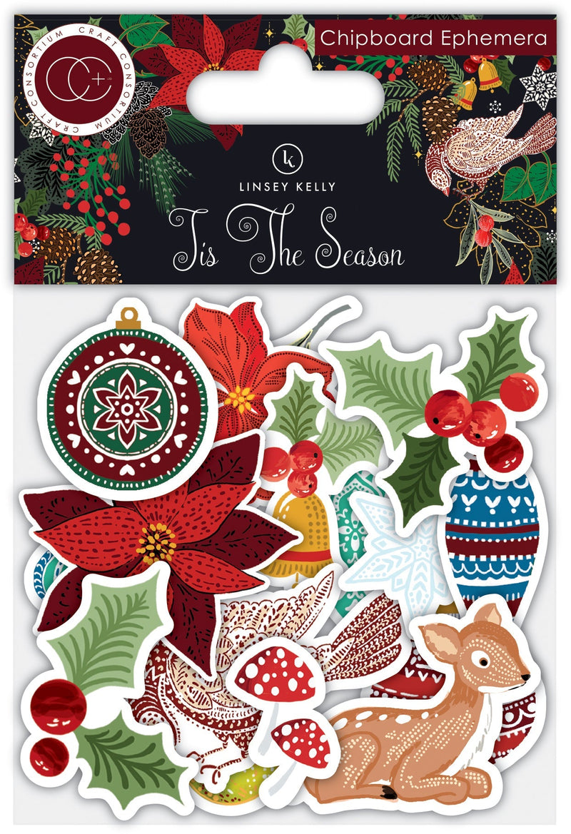 Craft Consortium Tis the Season - Chipboard Ephemera-1