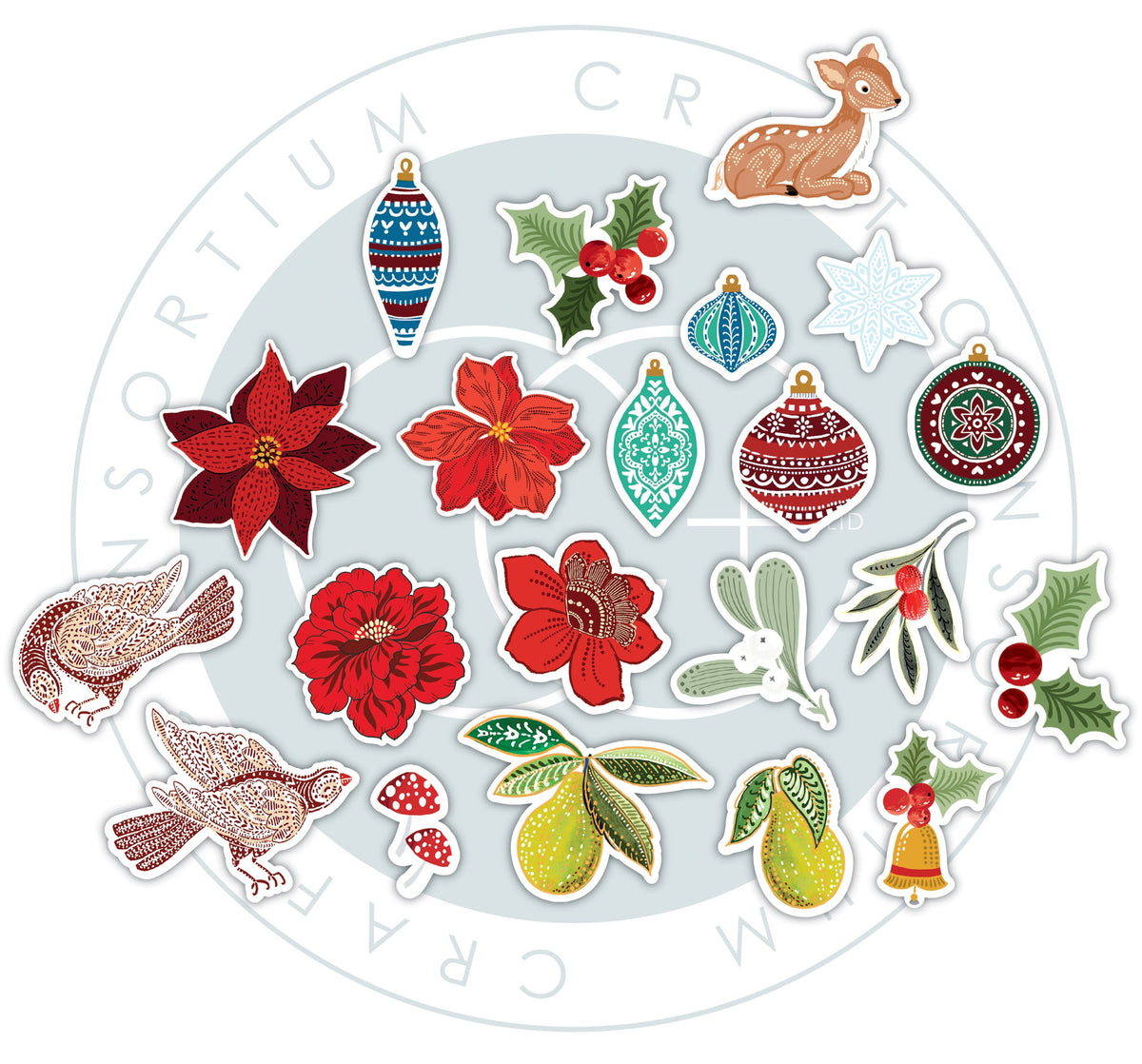 Craft Consortium Tis the Season - Chipboard Ephemera-2
