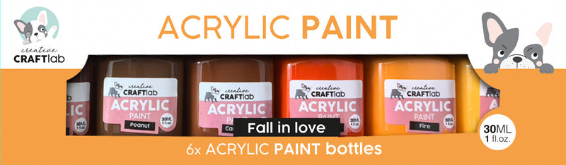 CCL Acrylic Paint Fall In Love Essentials 6 Bottles-1