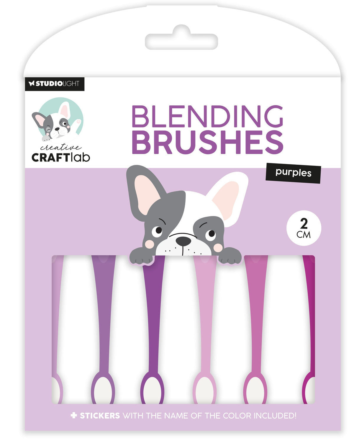 CCL Blending Brushes 2cm Soft Brush Purples Essentials 6 PC-1