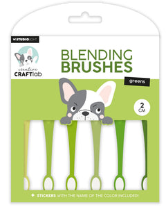 CCL Blending Brushes 2cm Soft Brush Greens Essentials 6 PC-1
