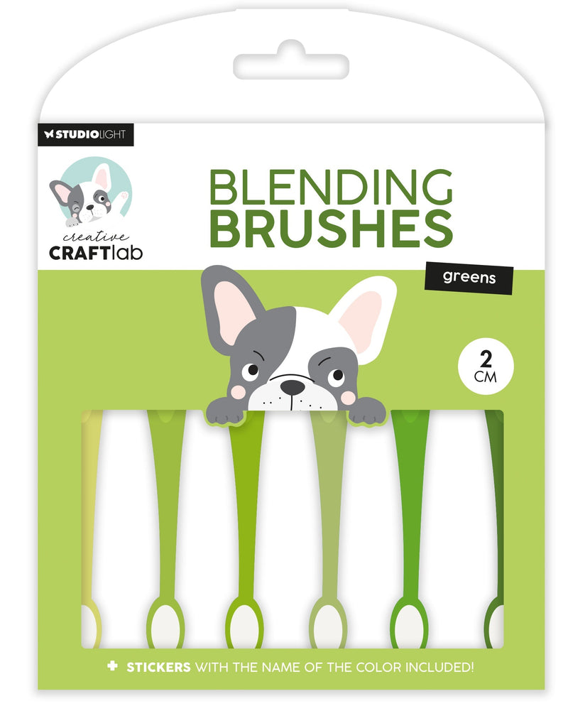CCL Blending Brushes 2cm Soft Brush Greens Essentials 6 PC-1