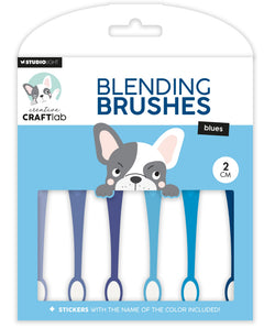 CCL Blending Brushes 2cm Soft Brush Blues Essentials 6 PC-1