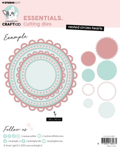 CCL Cutting Die Nested Circles Hearts Essentials 8 Pieces-2
