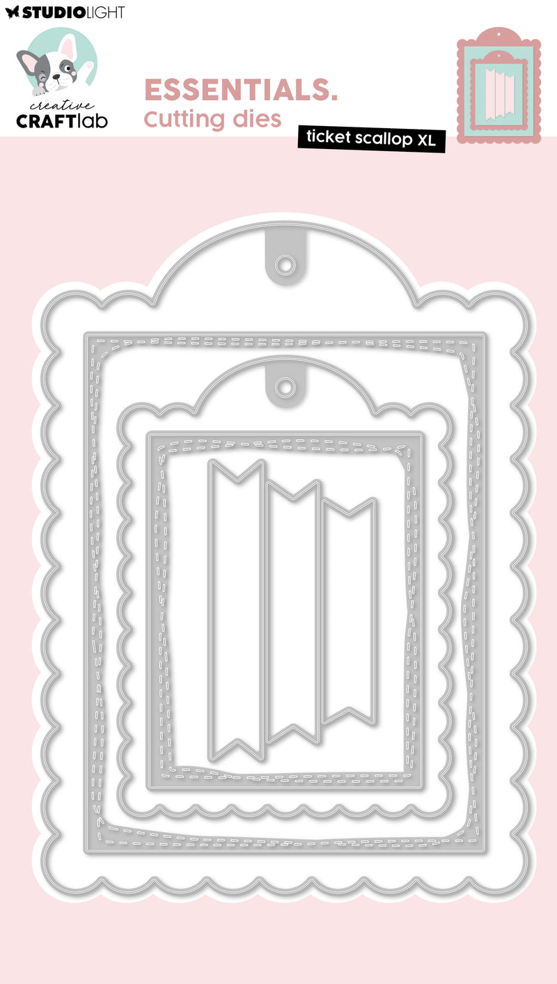 CCL Cutting Die Ticket Scallop XL Essentials-1