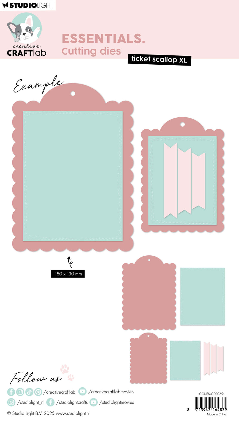CCL Cutting Die Ticket Scallop XL Essentials-2