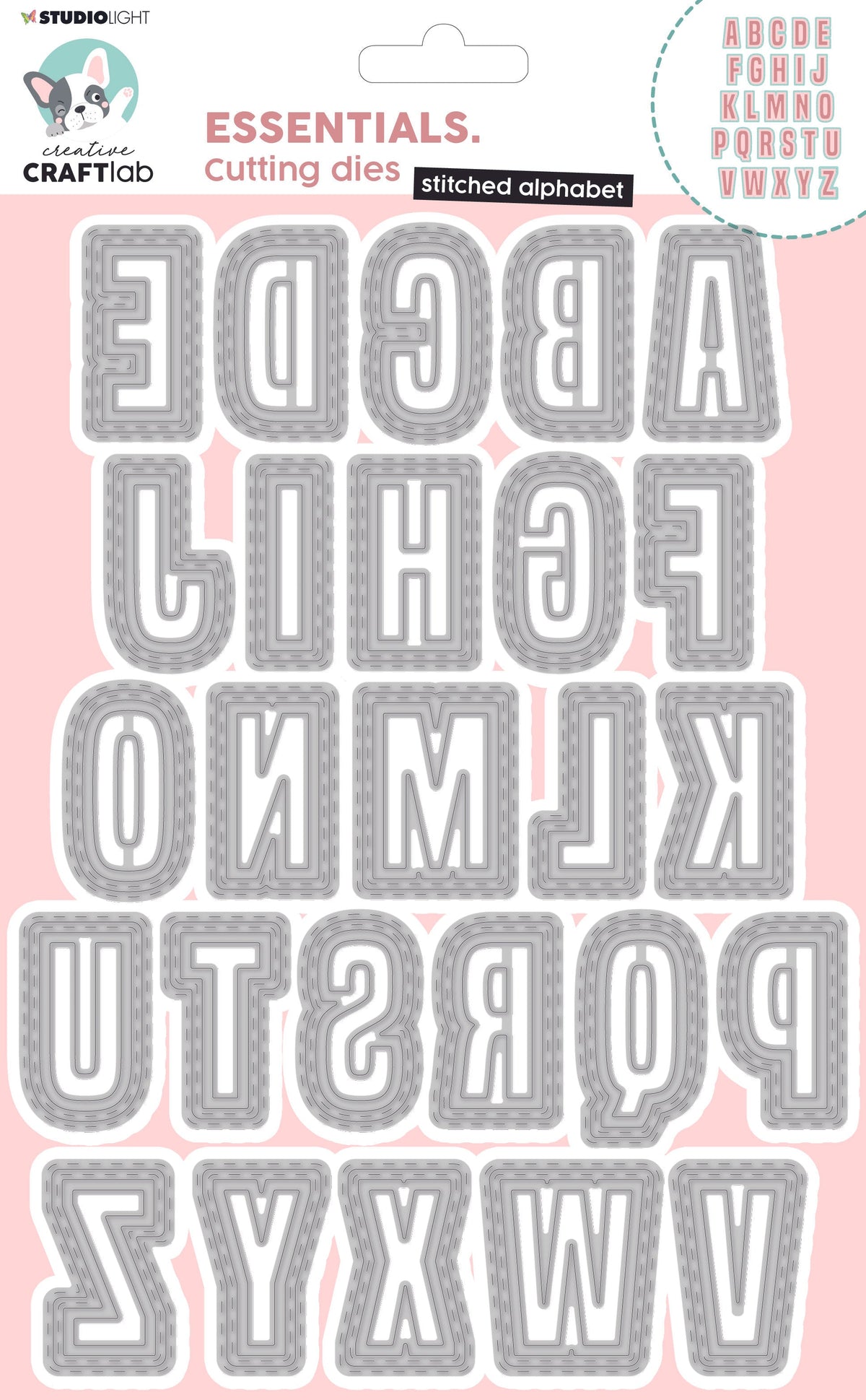 CCL Cutting Die Stitched Alphabet Essentials 157x218x1mm 1 PC nr.157-1