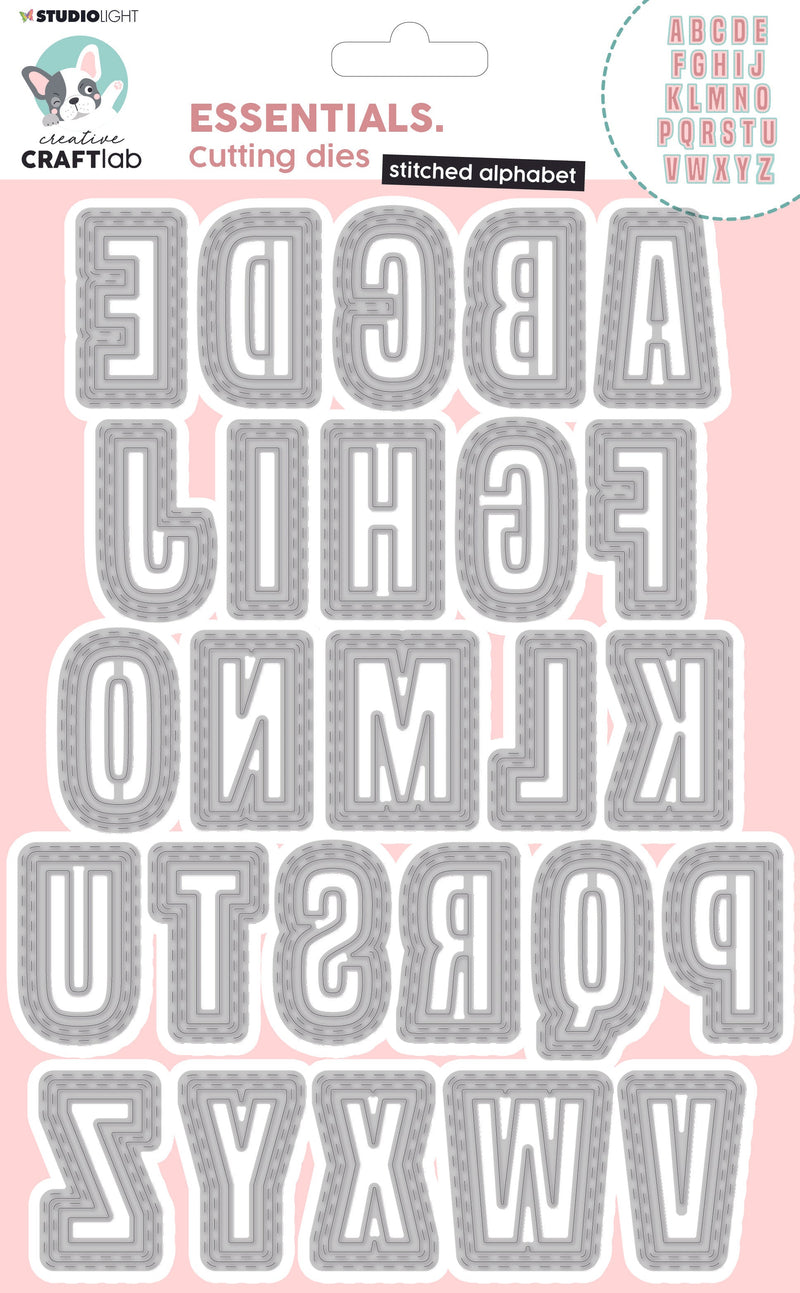 CCL Cutting Die Stitched Alphabet Essentials 157x218x1mm 1 PC nr.157-1