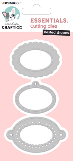 CCL Cutting Die Nested Shapes Oval Essentials 65x121x1mm 1 PC nr.158-1