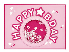 CCL Cutting Die Circle Shaker Happy Bday Essentials 164x265x1mm 1 PC nr.159-4