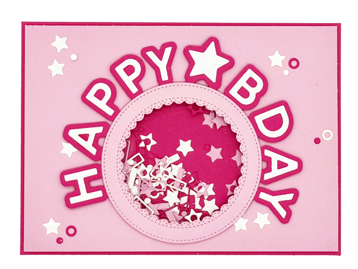 CCL Cutting Die Circle Shaker Happy Bday Essentials 164x265x1mm 1 PC nr.159-4